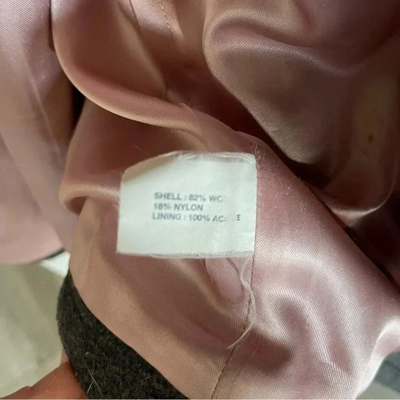 GAP Gray Wool Blend Button Down Pea Coat Women’s Medium - Picture 12 of 16